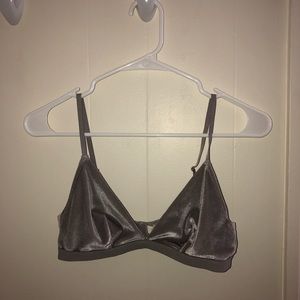 Madewell light purple velvet bralette